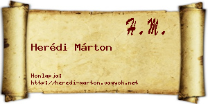 Herédi Márton névjegykártya