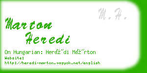 marton heredi business card